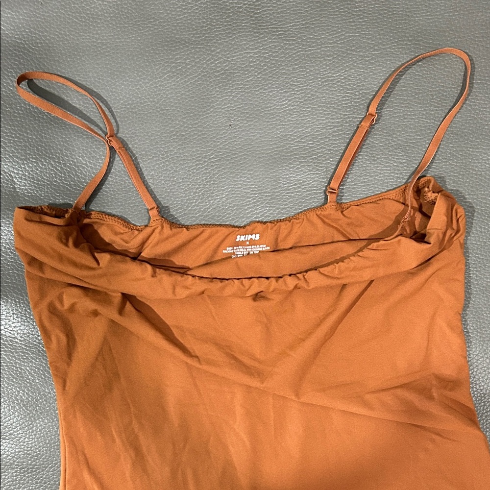 SKIMS Rust Orange Maxi Slip Dress - Picture 3 of 5